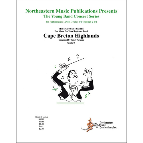 Cape Breton Highlands Concert Band Sheet Music Grade 1 by Randy Navarre