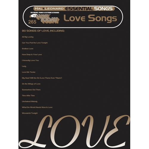 EZ Play 265 Essential Love Songs (Softcover Book)