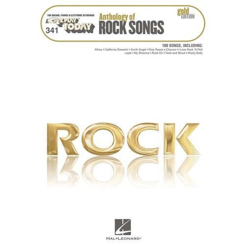 EZ Play 341 Anthology Of Rock Songs Gold Edition (Softcover Book)
