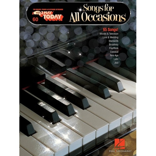 Songs for All Occasions EZ Play 60 Keyboard Music Book by Hal Leonard