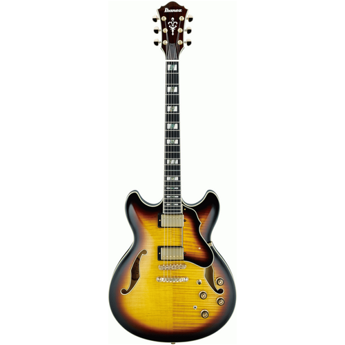 Ibanez AS153 Artstar Model Semi Hollow Electric Guitar W/Case (Antique Yellow Sunburst)