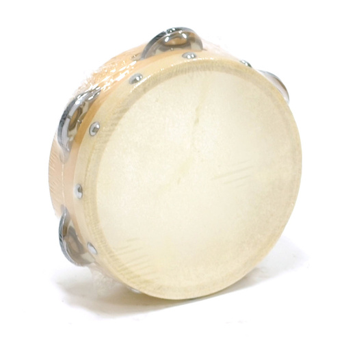 OneTribe 6in Tambourine with Skin Head and 4 Jingles