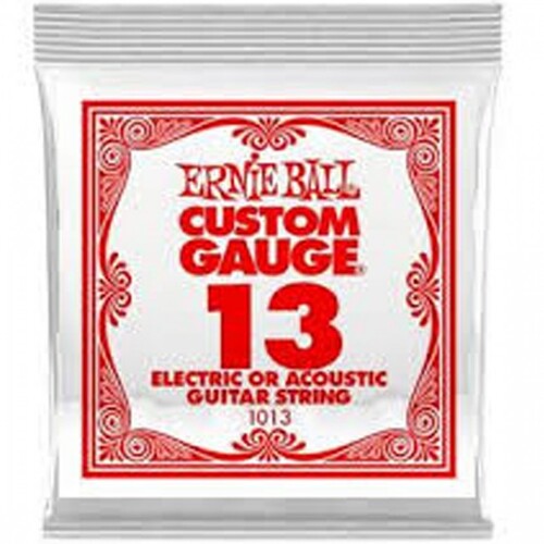 Ernie Ball 1013 Single Guitar String Plain Steel 0.013 Acous/Elec
