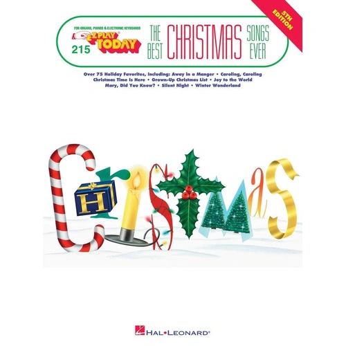 Best Christmas Songs Ever 5th Edition E-Z Play 215 for Keyboard - 79 Songs