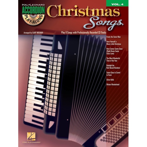 Christmas Songs Accordion Play Along Book/CD V4 (Softcover Book/CD)