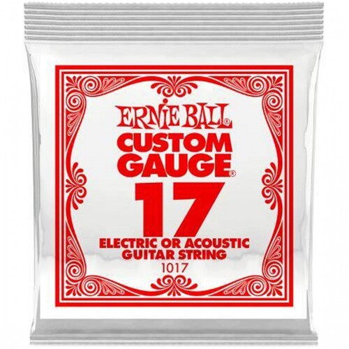 Ernie Ball 1017 Single Guitar String Plain Steel 0.017 Acous/Elec