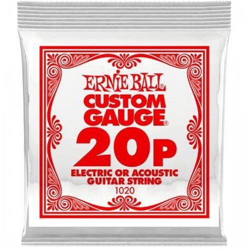 Ernie Ball 1020 Single Guitar String Plain Steel 0.020 Acous/Elec