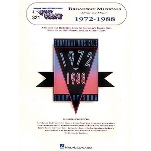 EZ Play 321 Broadway Musicals Show 1972-88 for Keyboard by Hal Leonard