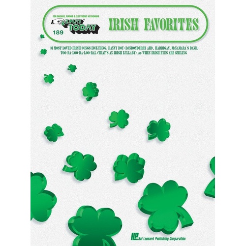 Irish Favorites E-Z Play 189 for Keyboard - 31 Popular Irish Songs, 72 Pages, Hal Leonard