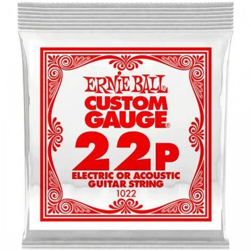 Ernie Ball 1022 Single Guitar String Plain Steel 0.022 Acous/Elec
