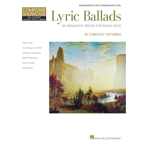 Lyric Ballads Piano Solos - Intermediate Level by Christos Tsitsaros, 136 Pages, Hal Leonard