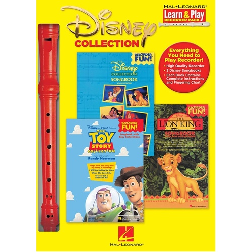 Disney Collection 3 Books/Recorder Pack 