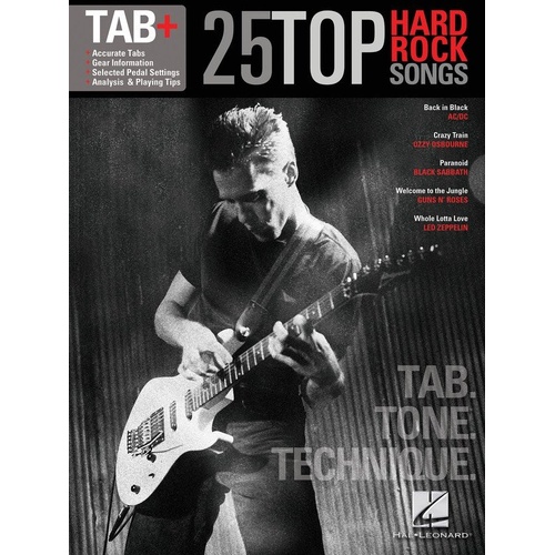 25 Top Hard Rock Songs Guitar Tab Plus - Hal Leonard