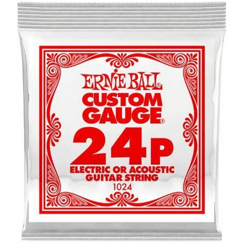 Ernie Ball 1024 Single Guitar String Plain Steel 0.024 Acous/Elec