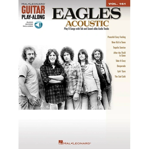 Eagles Acoustic Guitar Play-Along V161 BK/OLA - Includes 8 Hits, Standard Notation & TAB, Online Audio Access, Hal Leonard, 72 Pages