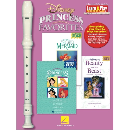 Disney Princess Favorites 3 Books/Recorder Pack (Softcover Book)