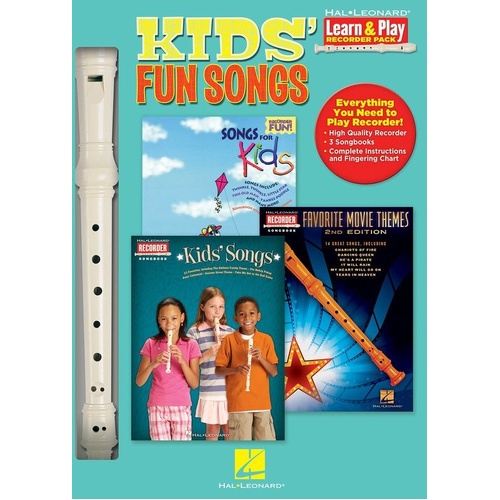 Kids Fun Songs Pack - 3 Books with Recorder
