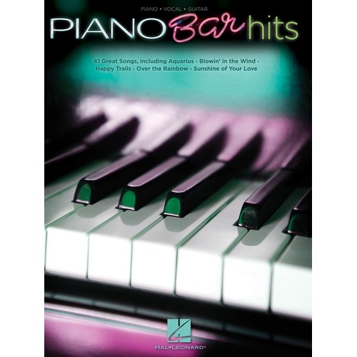 Piano Bar Hits PVG Songbook by Hal Leonard - 61 Songs for Piano, Vocal & Guitar