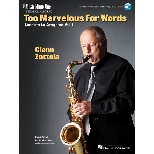 Too Marvelous For Words Tenor Sax Vol 1 Book/CD (Softcover Book/CD)