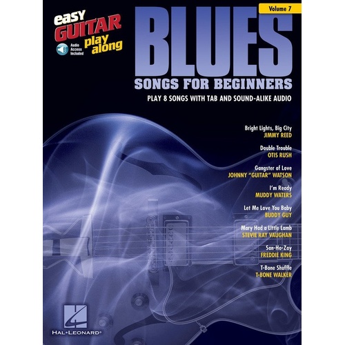 Blues Songs for Beginners Easy Guitar Play-Along V7 BK/OLA