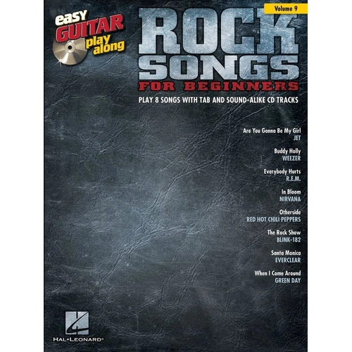 Rock Songs for Beginners Easy Guitar Play-Along V9 BK/CD