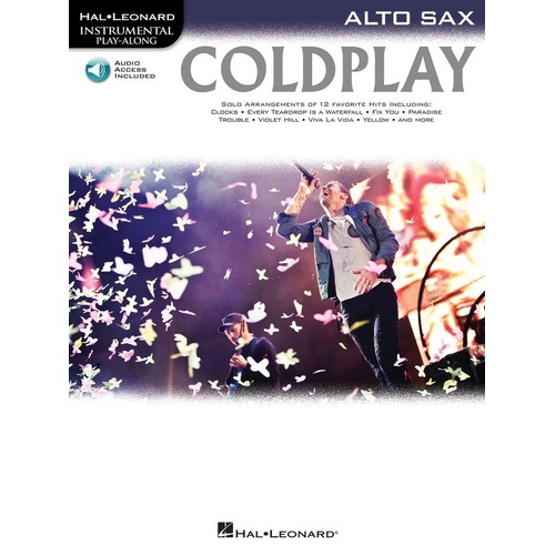 Coldplay Playalong for Alto Saxophone Book with Online Audio Tracks
