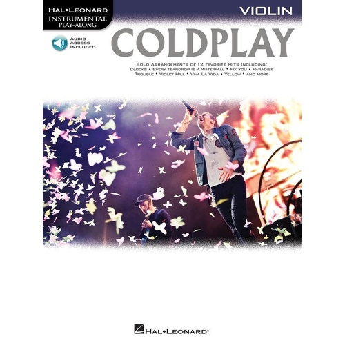 Coldplay Playalong for Violin Book with Audio Tracks