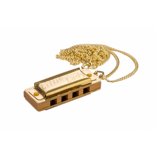 Hohner Little Lady Gold Plated Harmonica with Necklace