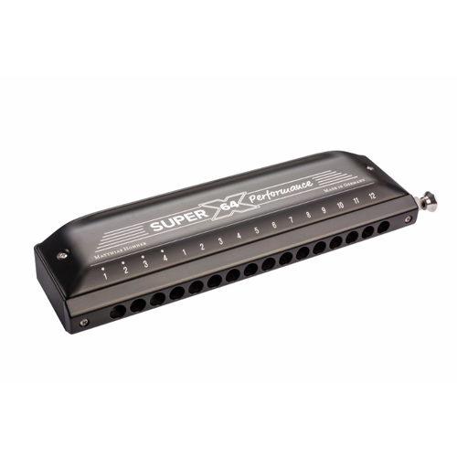 Hohner Super 64X Performance Harmonica with Double Thickness Reed Plates and VarioSpring System