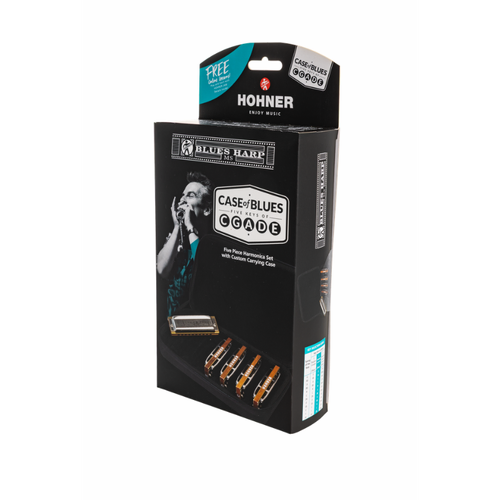 Hohner Blues Harp 5-Pack in C, D, E, G, A Major Harmonica Set