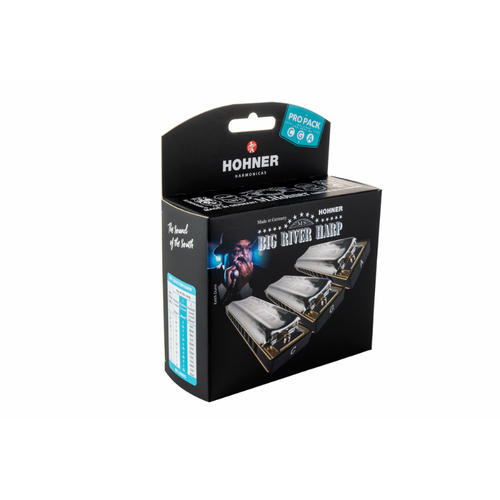 Hohner Big River Harp Pro Pack in C, G, A Major