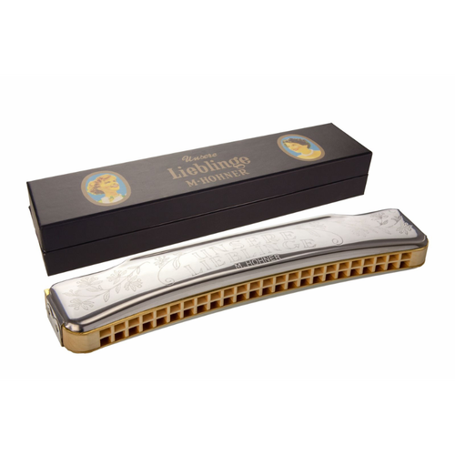 Hohner Unsere Lieblinge 48 C Harmonica - Classic Design, Rich Sound, Portable, Ideal for Alpine Folk Music and Pop