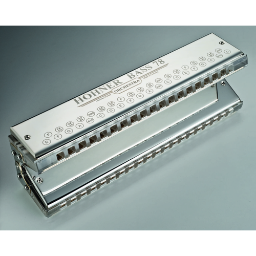 Hohner Bass 78 Harmonica - E2 to C5 Range, Professional Low Register, Two-Part Construction, Rich Sound, Optimized Volume and Maintenance