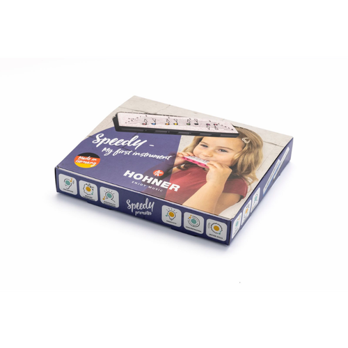 Hohner Speedy Display C-Major 6 Pieces Harmonicas in Assorted Colors