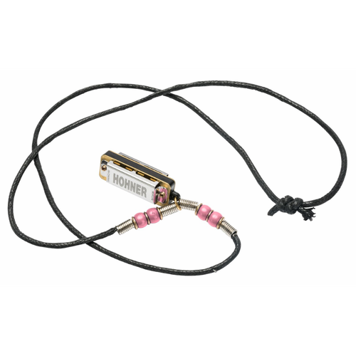 Hohner Mini Harmonica Necklace Pink Portable Gift