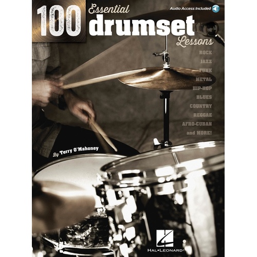 100 Essential Drumset Lessons Book/CD (Softcover Book/CDG)