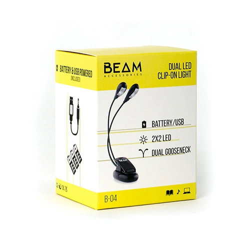 Beam Accessories Dual Arm LED Music Light with Clip-On Design and Gooseneck