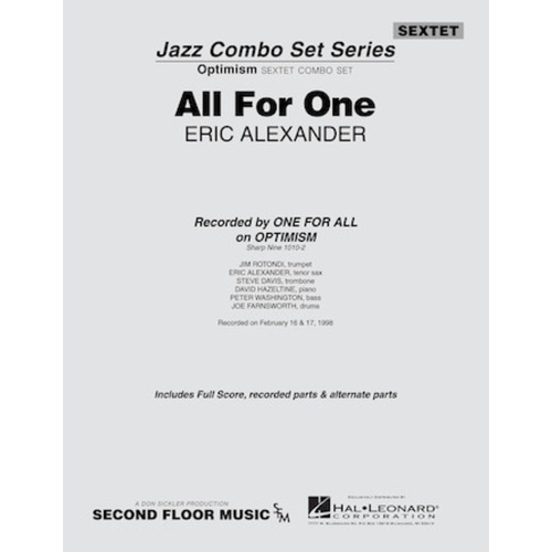 All For One Jazz Combo Sextet Score/Parts
