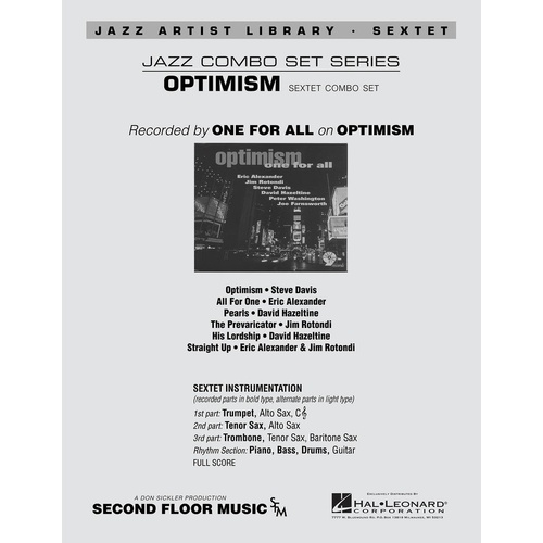 Optimism 6 Charts Recorded By One For All Jazz Combo Score/Parts