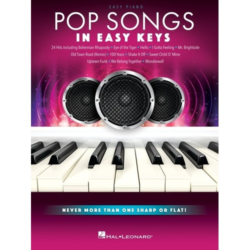 Pop Songs in Easy Keys for Piano - Hal Leonard