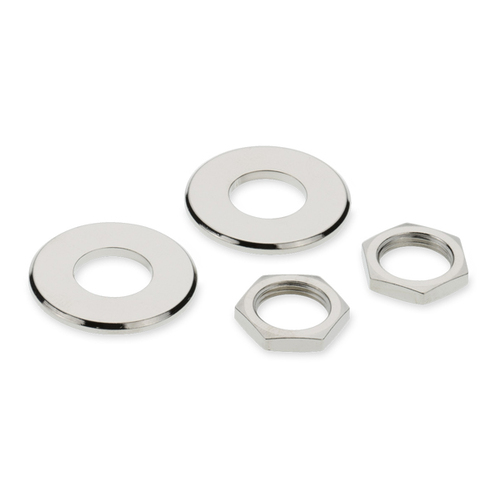 Schaller Straplock Nut/Washer Kit (4pc) Nickel