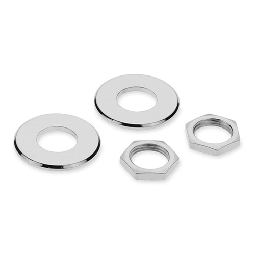 Schaller Straplock Nut/Washer Kit (4pc) Chrome