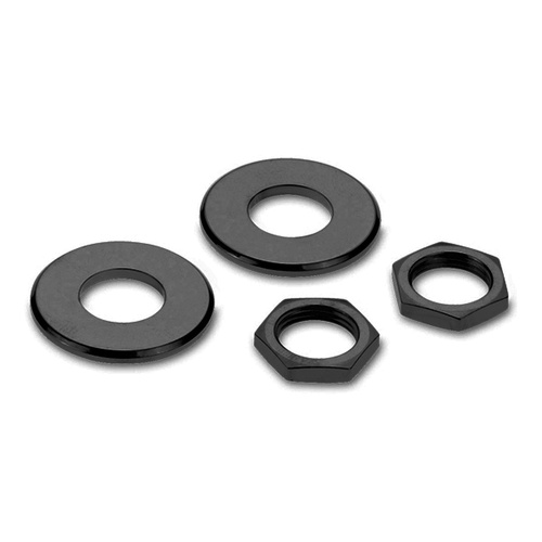 Schaller Straplock Nut and Washer Kit (4pc) Black