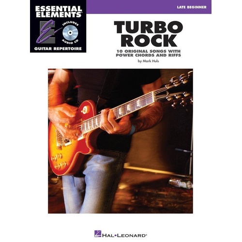 Turbo Rock - Essential Elements Guitar Repertoire Series, 24 Pages, Guitar Solo, Includes CD, Standard Notation and Tablature
