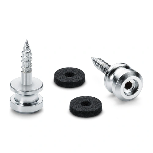 Endpins Pair for Schaller S-LOCKS Short Satin Chrome Guitar Strap Button