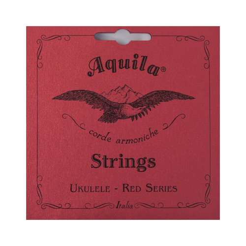 Aquila Red Series Concert Ukulele String Set 85U - High G, Key of C, Red-Brown, Durable, Accurate Intonation, Made in Italy
