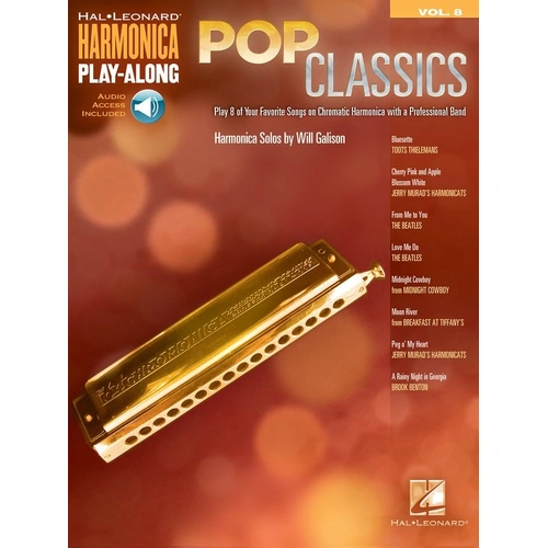 Pop Classics Harmonica Play-Along V8 Book with Online Audio Access