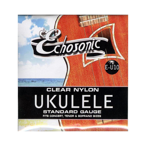 Echosonic Soprano & Concert Ukulele Strings - Clear Nylon, Standard Gauge