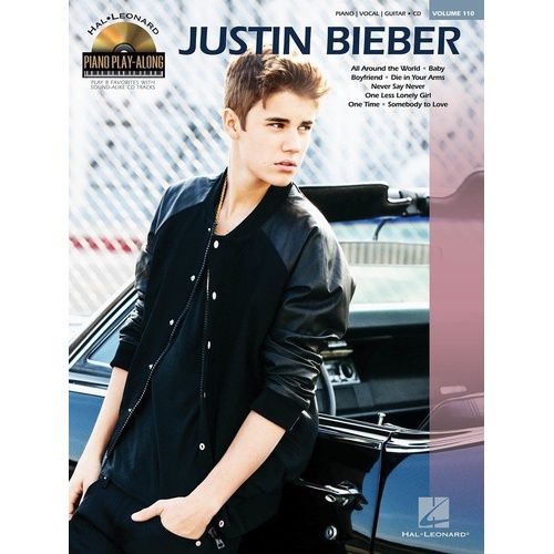 Justin Bieber Piano Play Along Book with CD V110