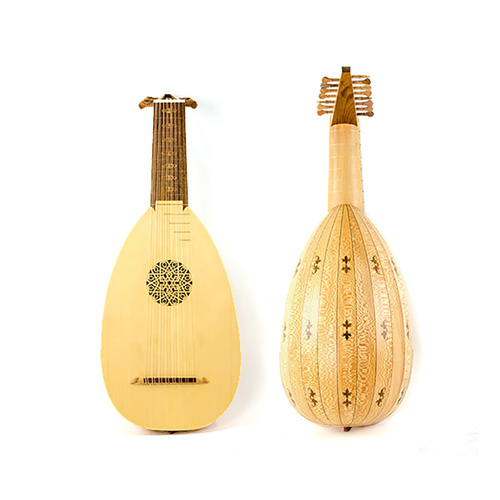 Breakneck 8-Course Lute with Padded Gig Bag - Lacewood, Walnut, Spruce Construction, 15 Strings, Wooden Pegs, Moveable Nylon Frets